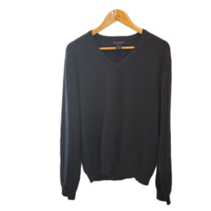 NWOT Brooks Brothers gray wool blend V-neck long sleeve sweater sz L